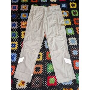 TapeTech Carpenter Premium Work Wear White Cargo Pants Men's Size 32x30 Hi-Vis